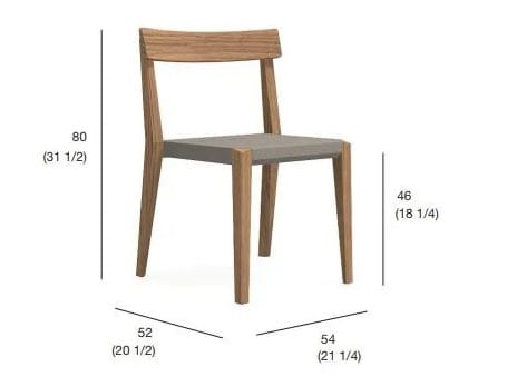 Стул для сада из тикового дерева RODA Teka ARCH-00051113 - Вид №7