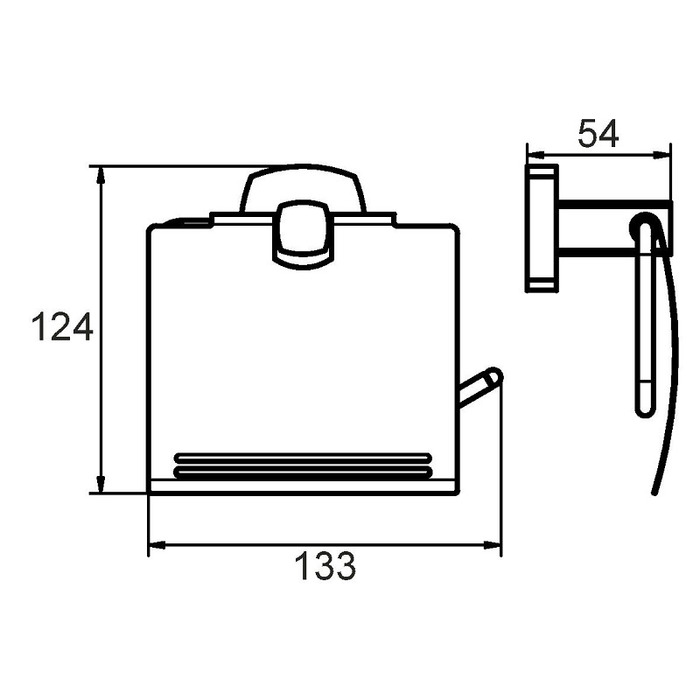 VOLSMC0M43 Milardo Volga Бумагодержатель с крышкой Volga Россия - Вид №1