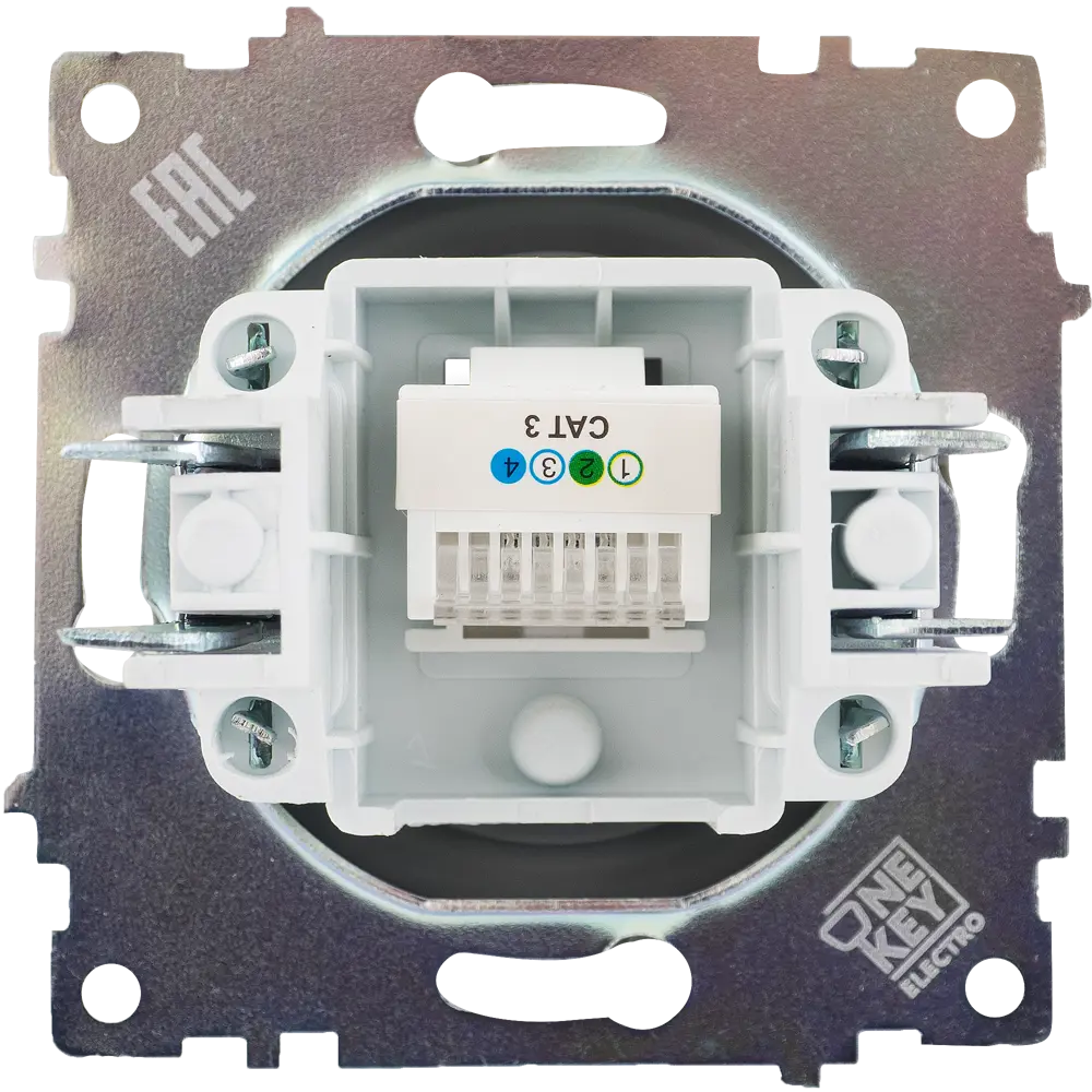 Телефонная розетка OneKeyElectro Florence серая для скрытого монтажа 82127032 STLM-0019917 - Вид №3