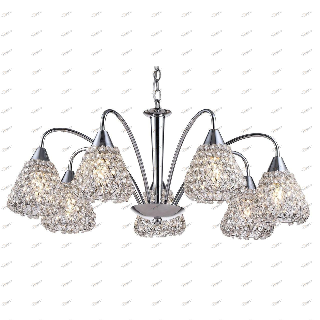 Подвесная люстра Arte Lamp Adamello A9466LM-7CC ARTE LAMP ДИЗАЙНЕРСКИЕ, ADAMELLO 109223 Серый 