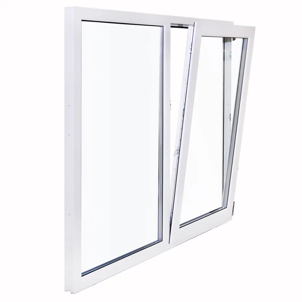 Пластиковое окно ПВХ Deceuninck двустворчатое 1440x1450 мм (ВхШ) однокамерный стеклопакет белый (с двух сторон) STLM-2189720 - Вид №3