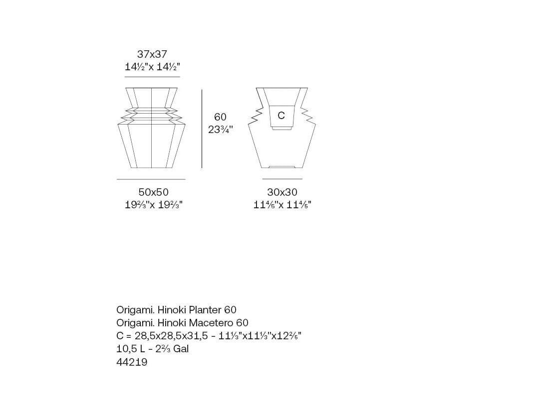Садовый горшок Vondom оригами ARCH-00096174 - Вид №8