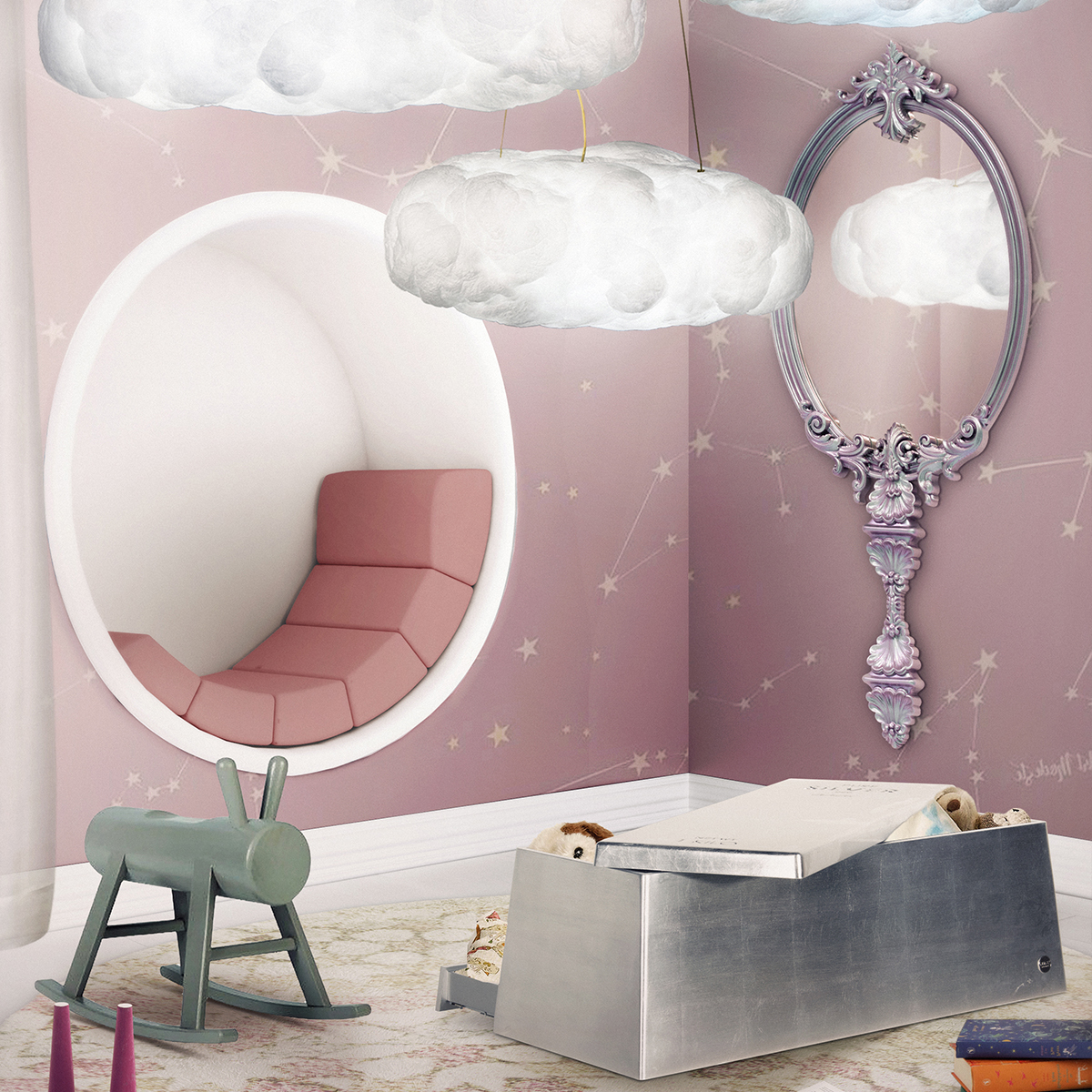 Зеркала Chameleon Pink Mirror Covethouse CIRCU  - Вид №1