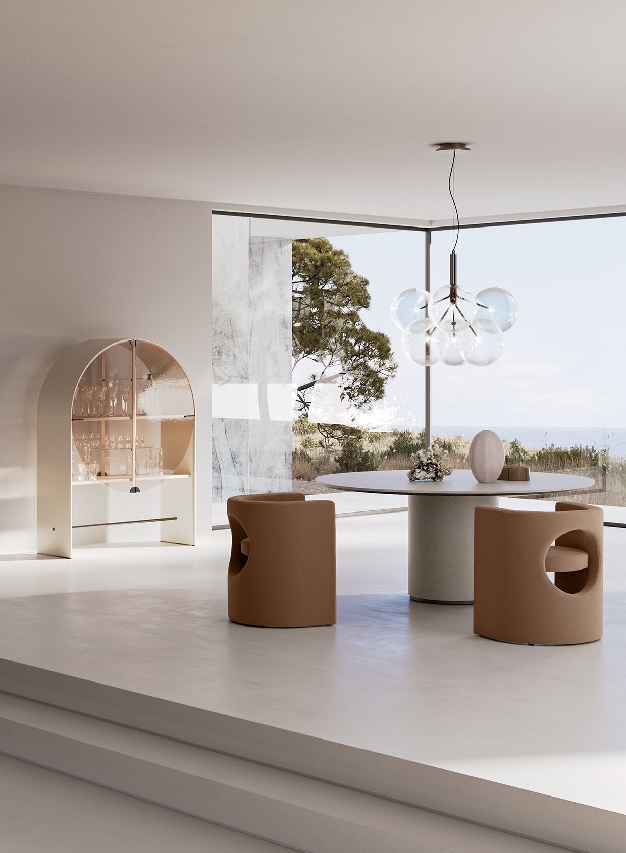 Круглый стол из переработанного стекла Gallotti&Radice Re-verre ARCH-00086110 - Вид №5