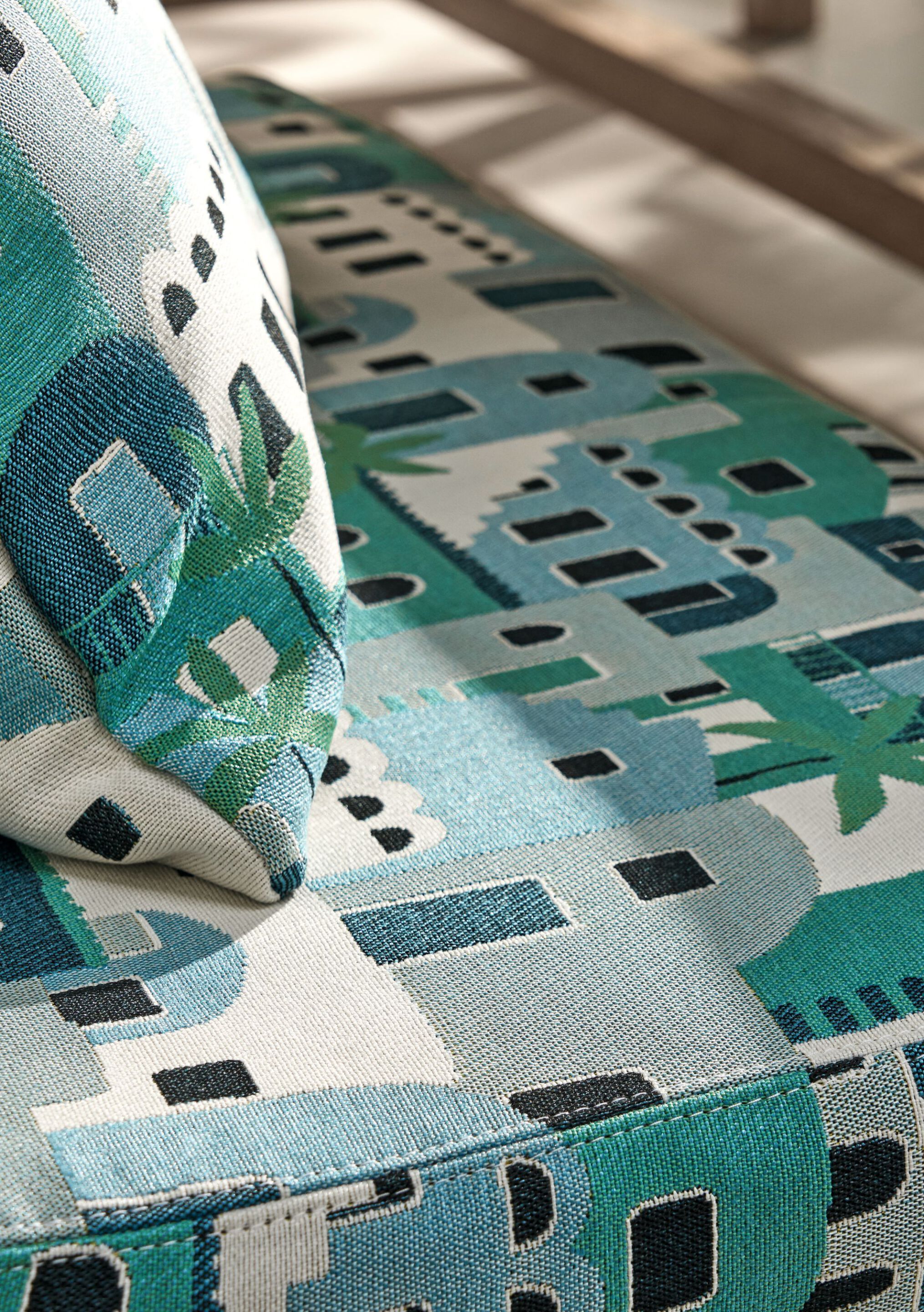 Моющаяся ткань для наружной ткани с графическим рисунком Casamance Amorgos ARCH-00108542 - Вид №1