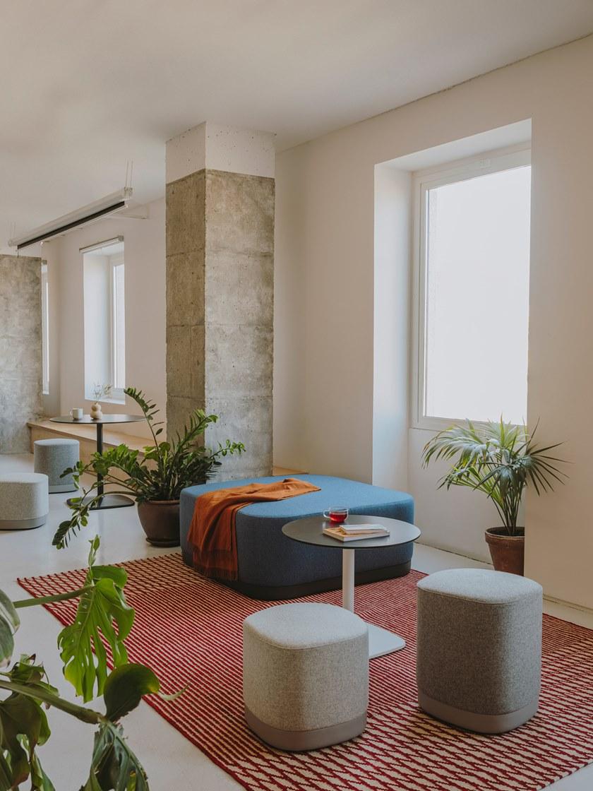 ENEA Круглый журнальный столик со стальным основанием и столешницей из нпл Iron sun-id-1398912 - Вид №3