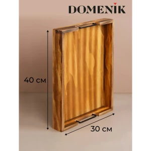 91819360 Поднос 30x40 см Domenik Поднос прямоугольный LOFT 40х30см дерево цвет коричневый STLM-1544308