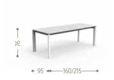 Talenti Садовый стол из керамики раздвижной Milo Mlotpcer160 / 200 - Вид №8