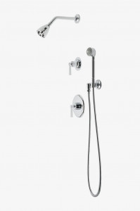 TRSP10 Комплект для душа с балансировкой давления в транзитном режиме с головкой 2 3/4 дюйма, ручным душем и ручкой с отводным рычагом Waterworks