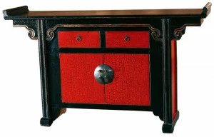 Комод красно-черный "Гуй-джя" ДОМАШНЯЯ ОБСТАНОВКА ДИЗАЙНЕРСКИЕ, КОМОДЫ CHINA 017294 Красный;черный