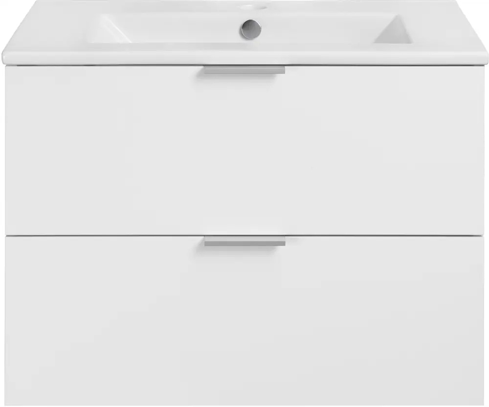 82597802 Тумба под раковину подвесная Sensea Essential 75 см цвет белый STLM-0031059
