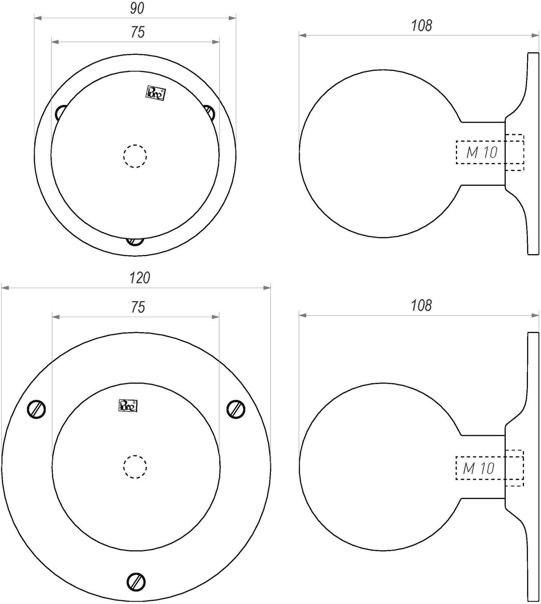 Dauby Дверная ручка Pure® 14897 - Вид №1