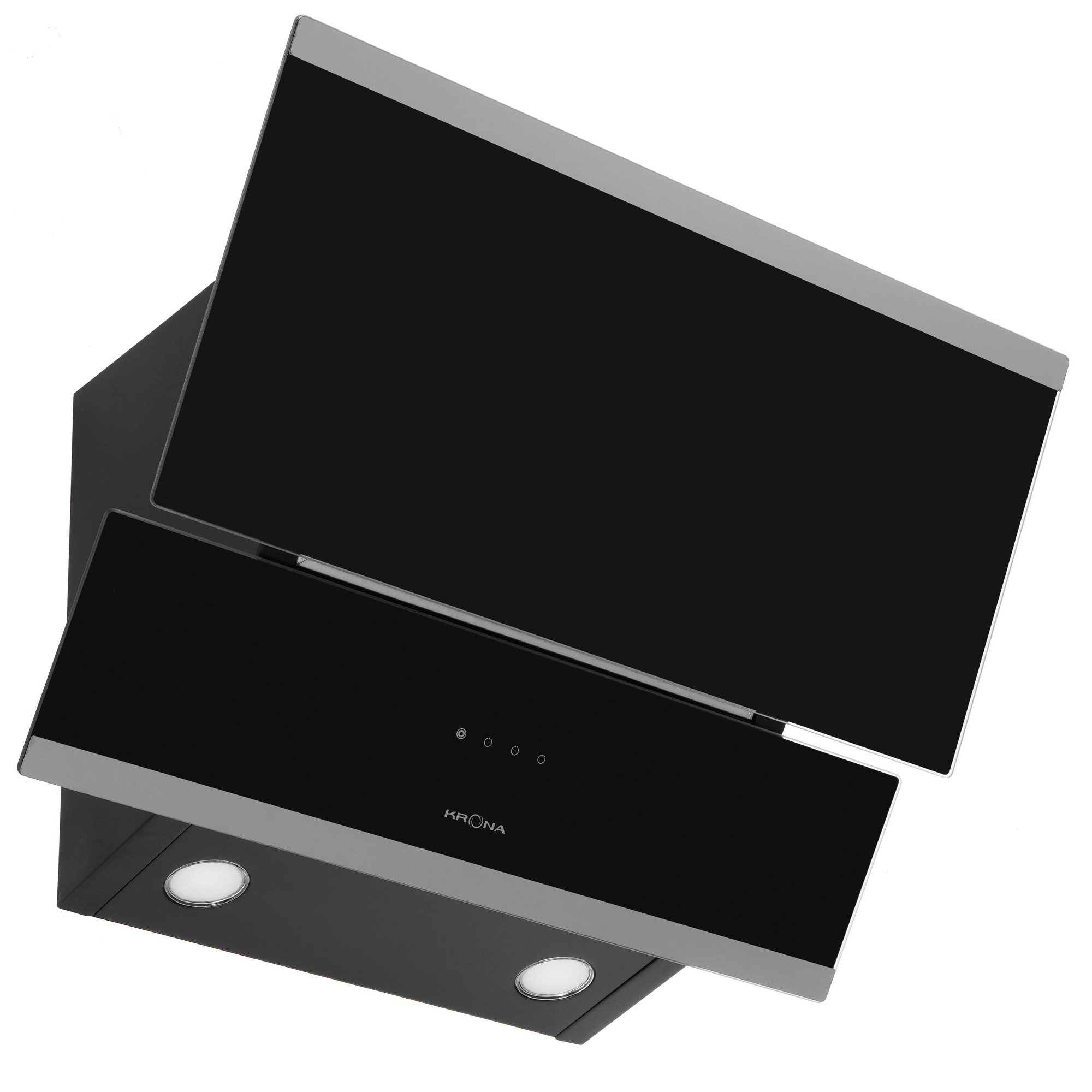 1689172 Вытяжка наклонная KRONA IRMA 600 черный/серебристый STDN-0142100