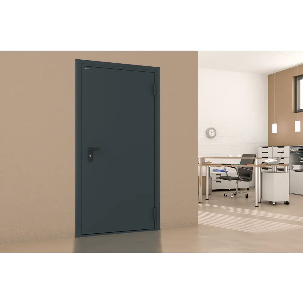 Дверь техническая 88x205 см правая цвет RAL7016 DOORHAN STLM-2050169 - Вид №1