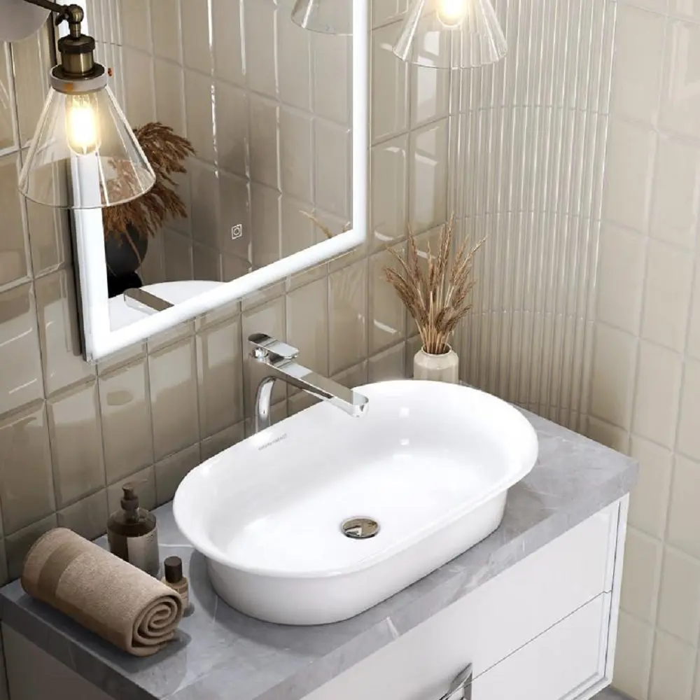 Плитка настенная Kerama Marazzi Бланше глянцевая 9.9x20 см 0.8 м² цвет бежевый 84497239 STLM-2160471