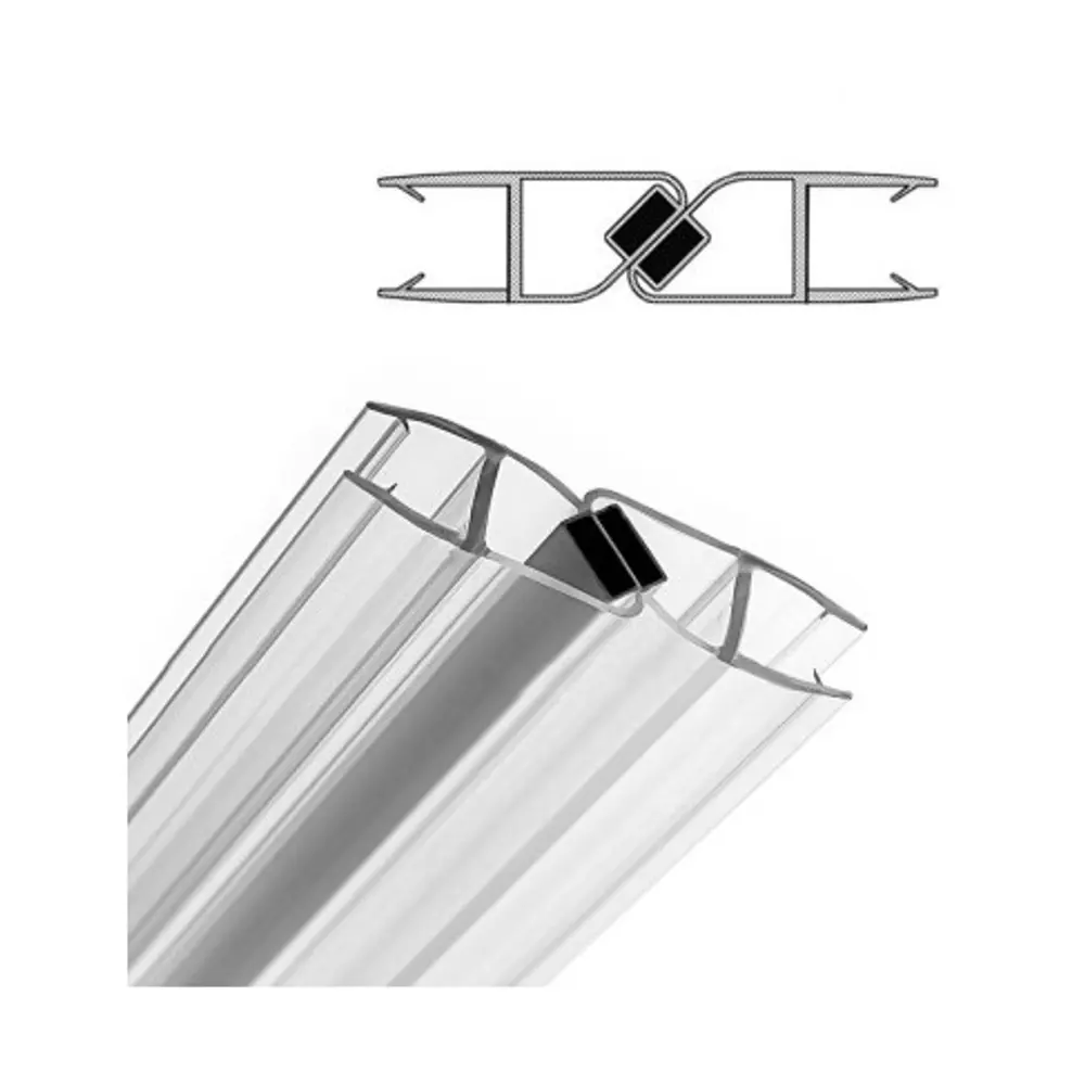 Профиль Domani-Spa Delight магнитный для стекла двери душевой кабины высокий поддон 2 шт Delight, Simple STLM-2154500