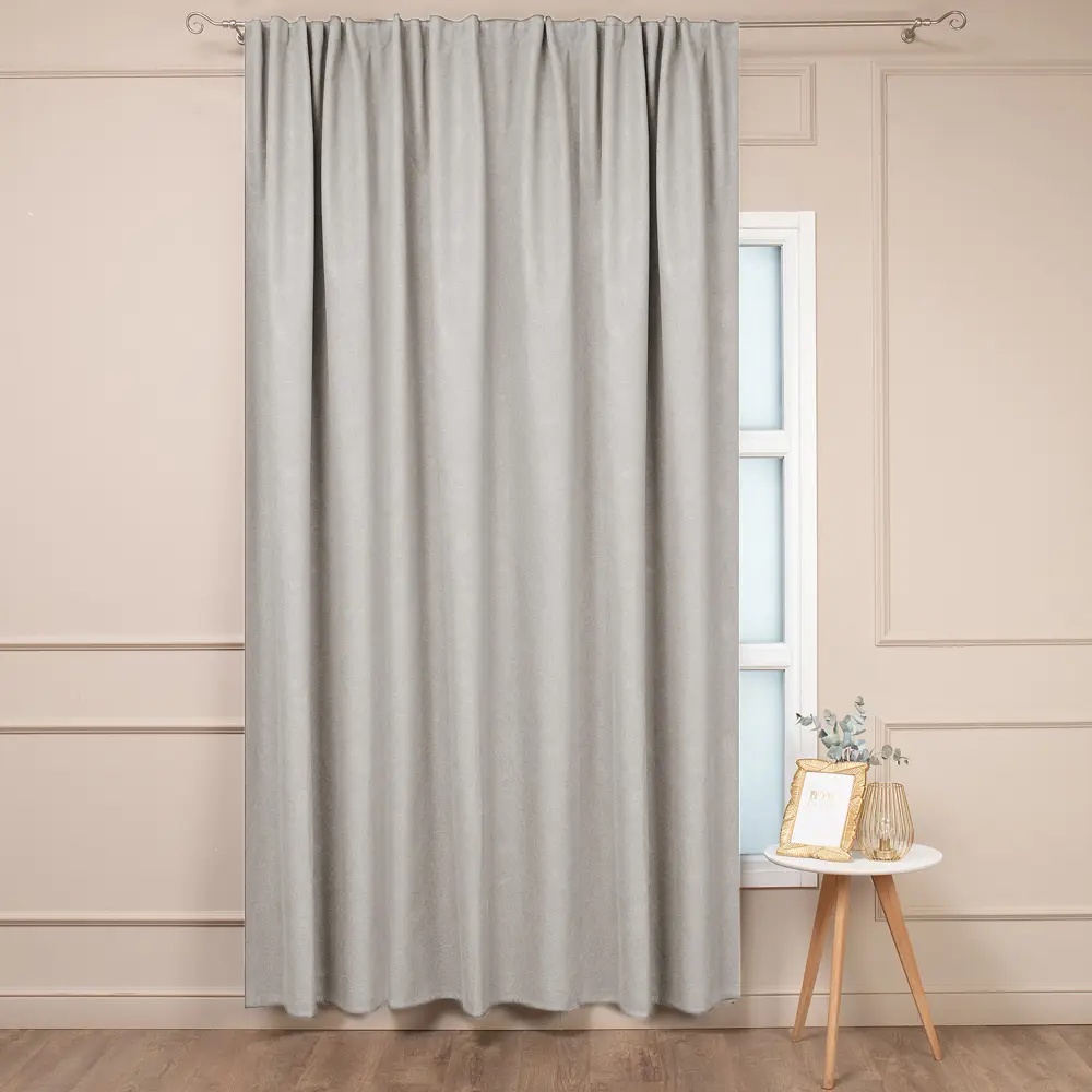 Штора блэкаут AMORE MIO бежевая 200×280 см с затемнением 89433186 STLM-1580155