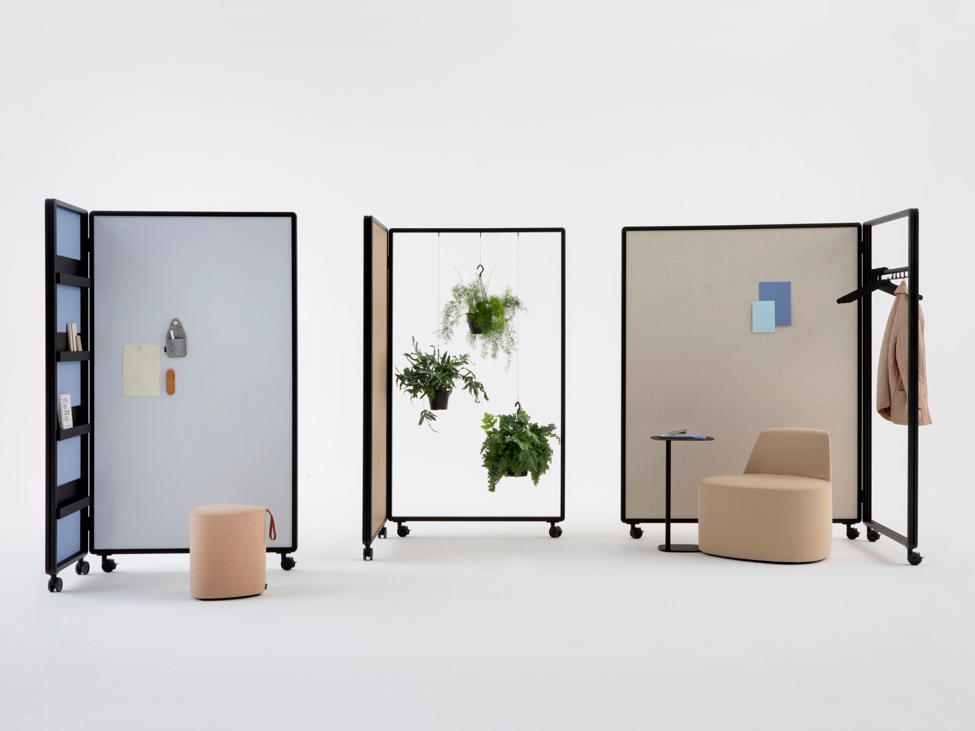 Мобильный звукопоглощающий офисный перегородка из ткани на колесах Cascando патио ARCH-00070550