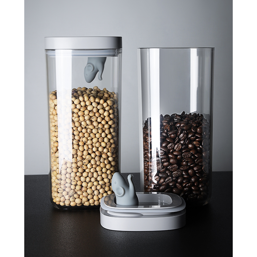 QL10346-CL-GY Контейнер для пищевых продуктов lucky mouse 1,2 л Qualy  - Вид №8