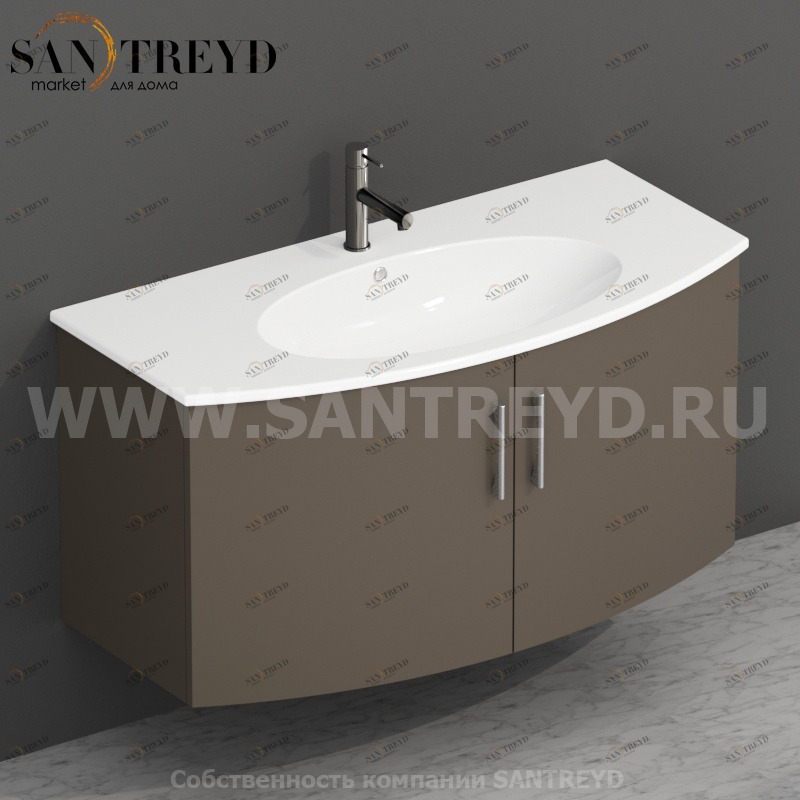 MDMA10Y161 Тумба с двумя створками 98 см коричневая Globo 4ALL Италия Ceramica Globo