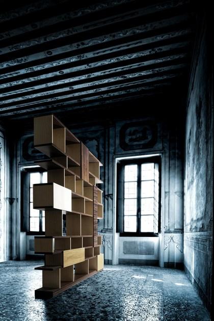 Morelato Открытый деревянный книжный шкаф Patchwork Art. 6292 - Вид №4