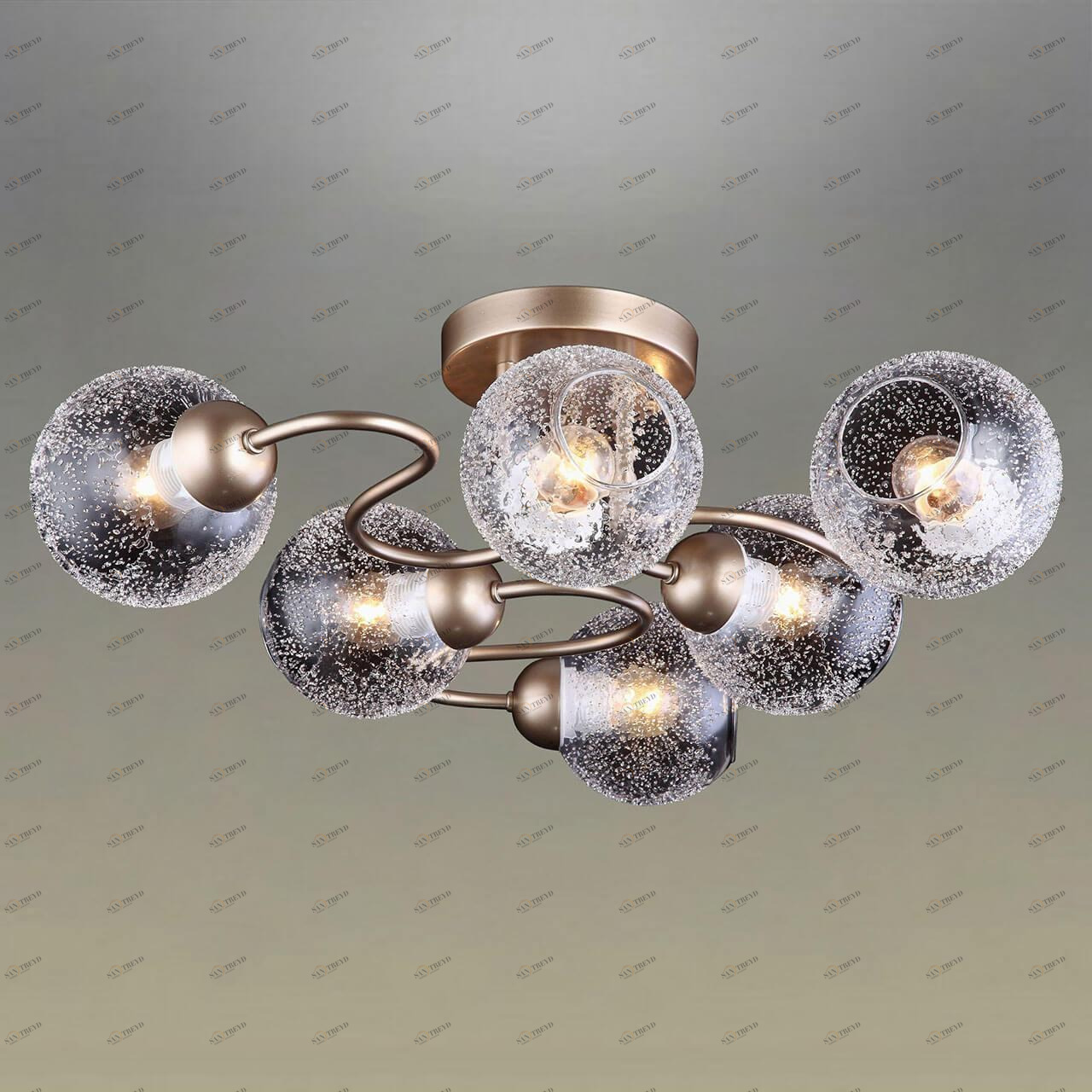 Потолочная люстра Omnilux Pomarico OML-55407-06 OMNILUX POMARICO, ШАР 220144 Золотой 