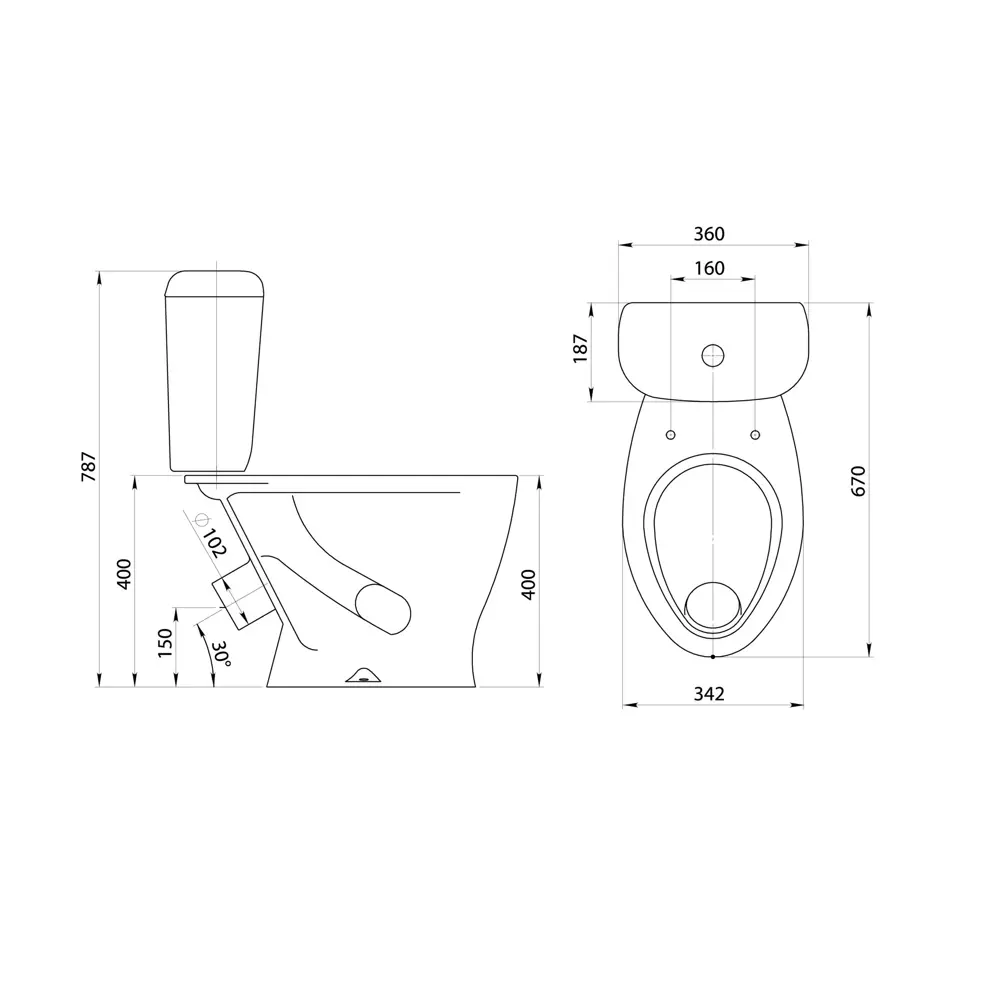 Унитаз-компакт Santeri Аккорд 1P4077S0000BF, двойной смыв STLM-2034811 - Вид №9