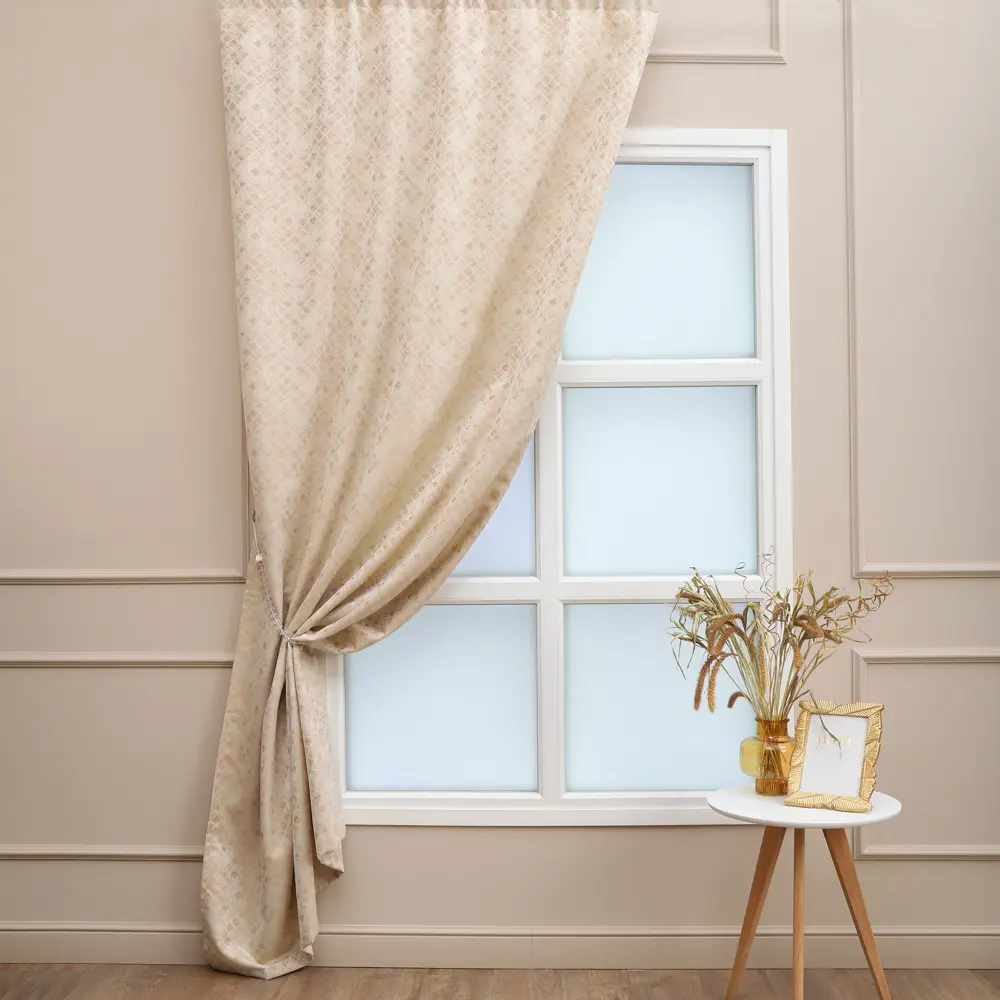 Штора на ленте Noida 140x280 см цвет бежевый AMORE MIO STLM-2097164