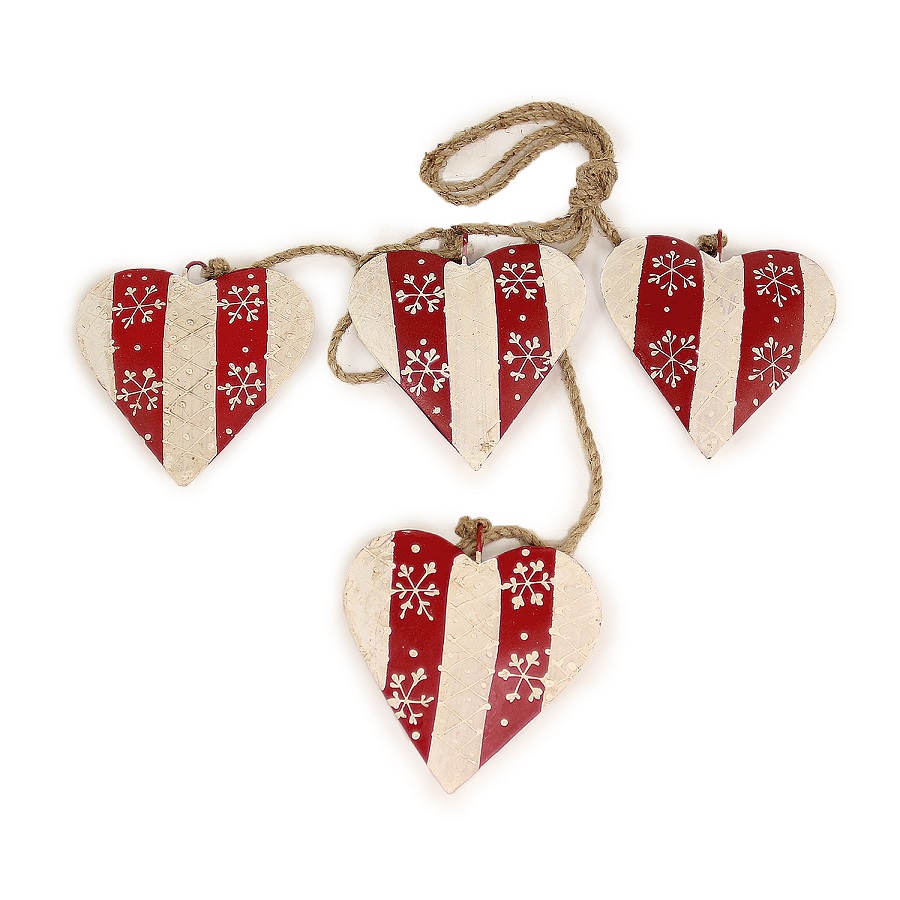Гирлянда подвесная Christmas Hearts, 4 шт Enjoyme ENNY0006 - Вид №1