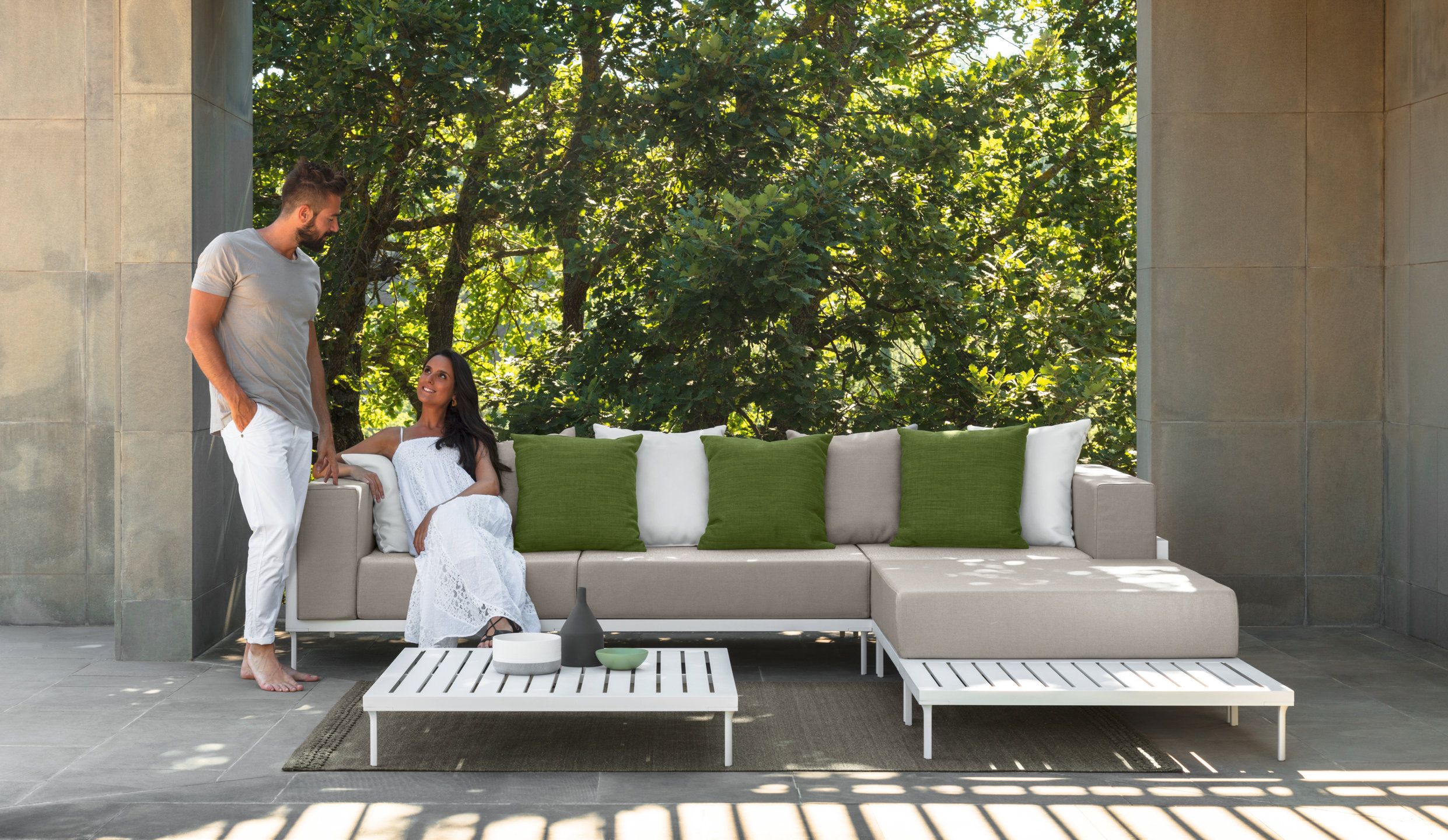 Квадратный низкий садовый столик Talenti CleoSoft-alu ARCH-00073107 - Вид №1