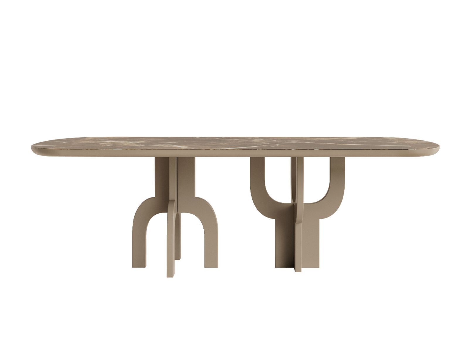 Деревянный и мраморный обеденный стол ANA ROQUE INTERIORS ARCH-00115251