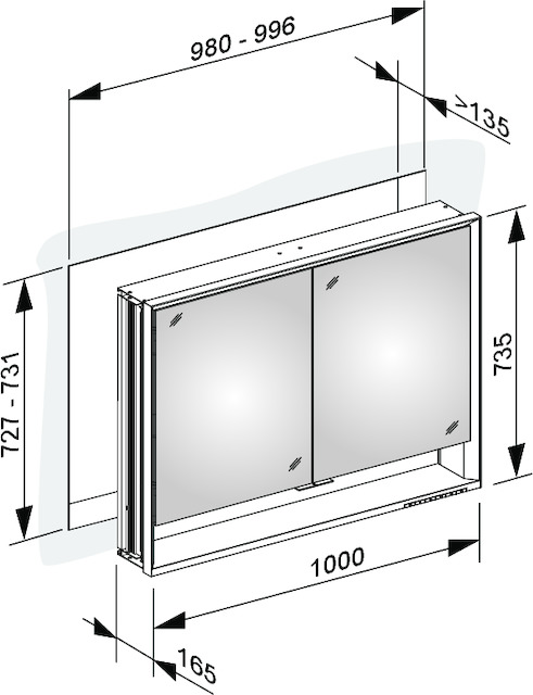 14314171304 Зеркальный шкаф KEUCO Royal Lumos - Вид №3