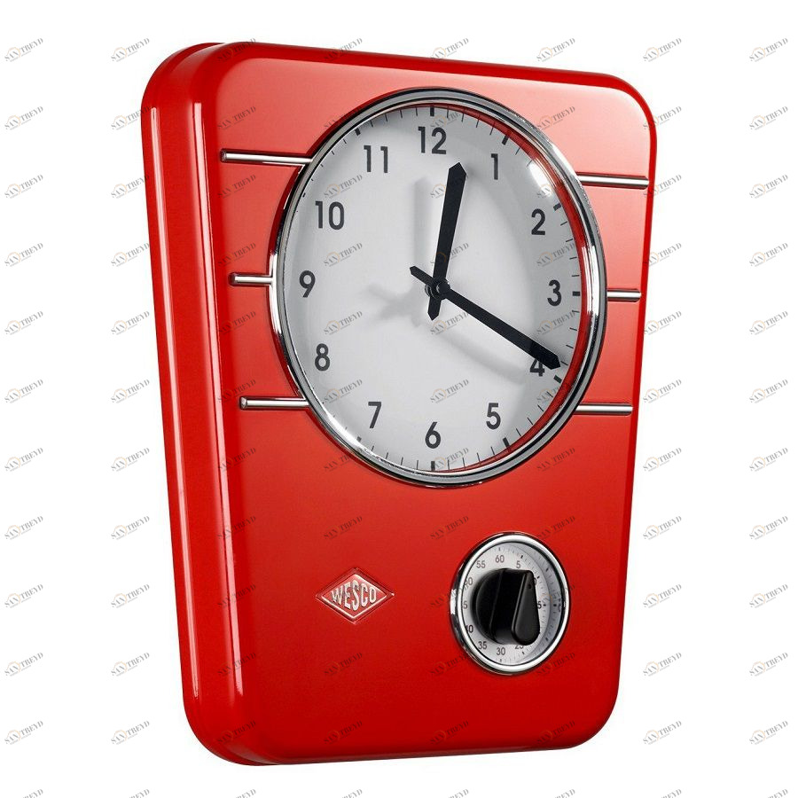 Часы кухонные Classic Line, красные Wesco 32240102