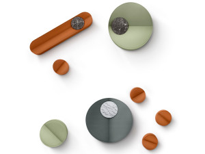 Круглый пуф из ткани