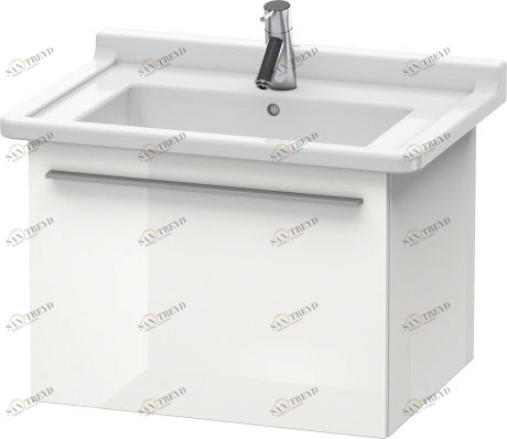 XL605602222 Тумбочка подвесная X-Large #XL6056 600 x 468 мм Белый глянцевый декор Duravit
