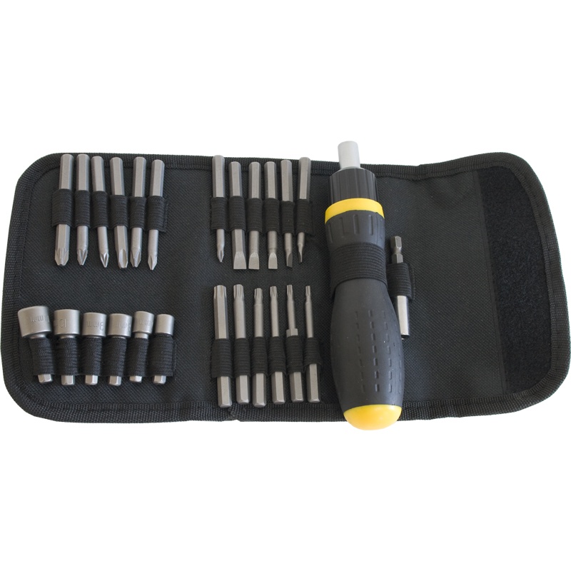 51956 Калибр Набор насадок сменных с отверткой  Профи НСО-27  - Вид №1