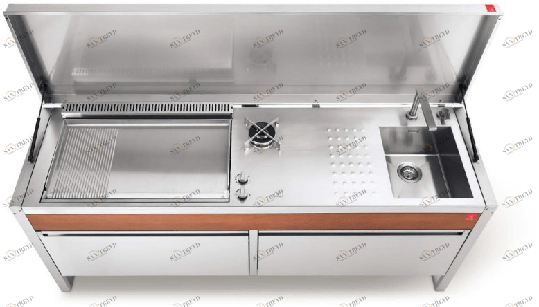 PLA.NET Outdoor Cooking Газовая летняя кухня из нержавеющей стали Oasi sun-id-1507258