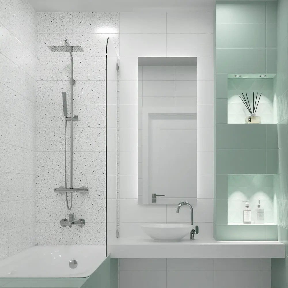 Настенная плитка KREAFORTA Mersey Mono 20x40 см 1.62 м² матовая цвет белый STLM-2044818