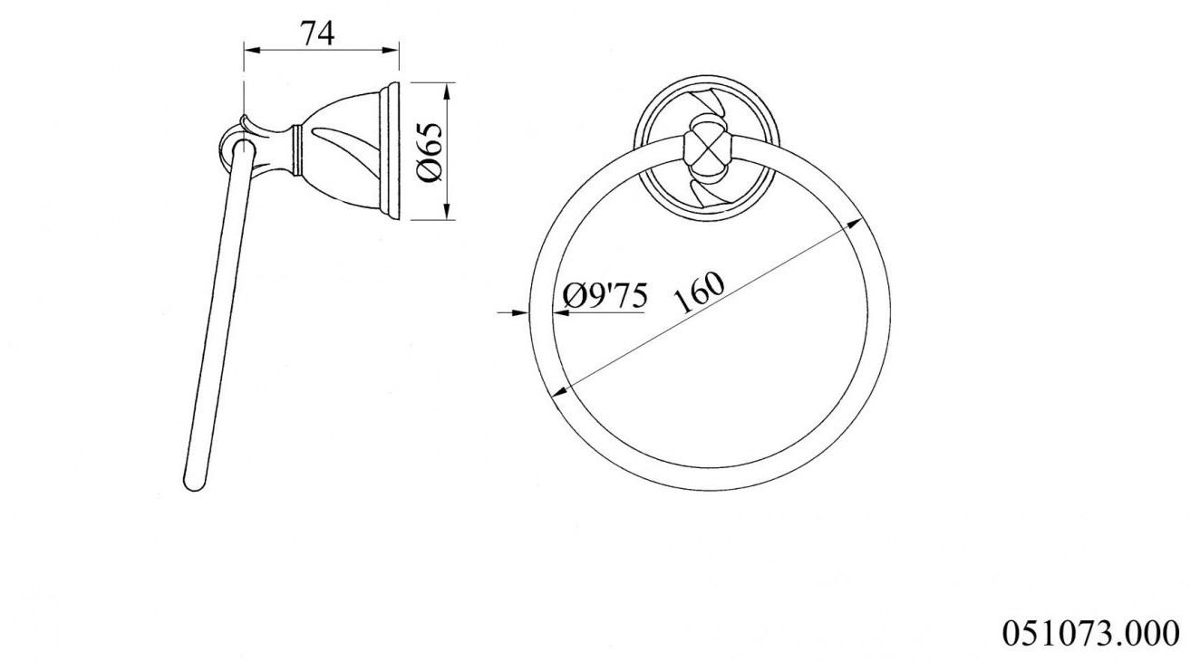 Bronces Mestre Кольцо для полотенца из латуни Oman sun-id-1360910 - Вид №1