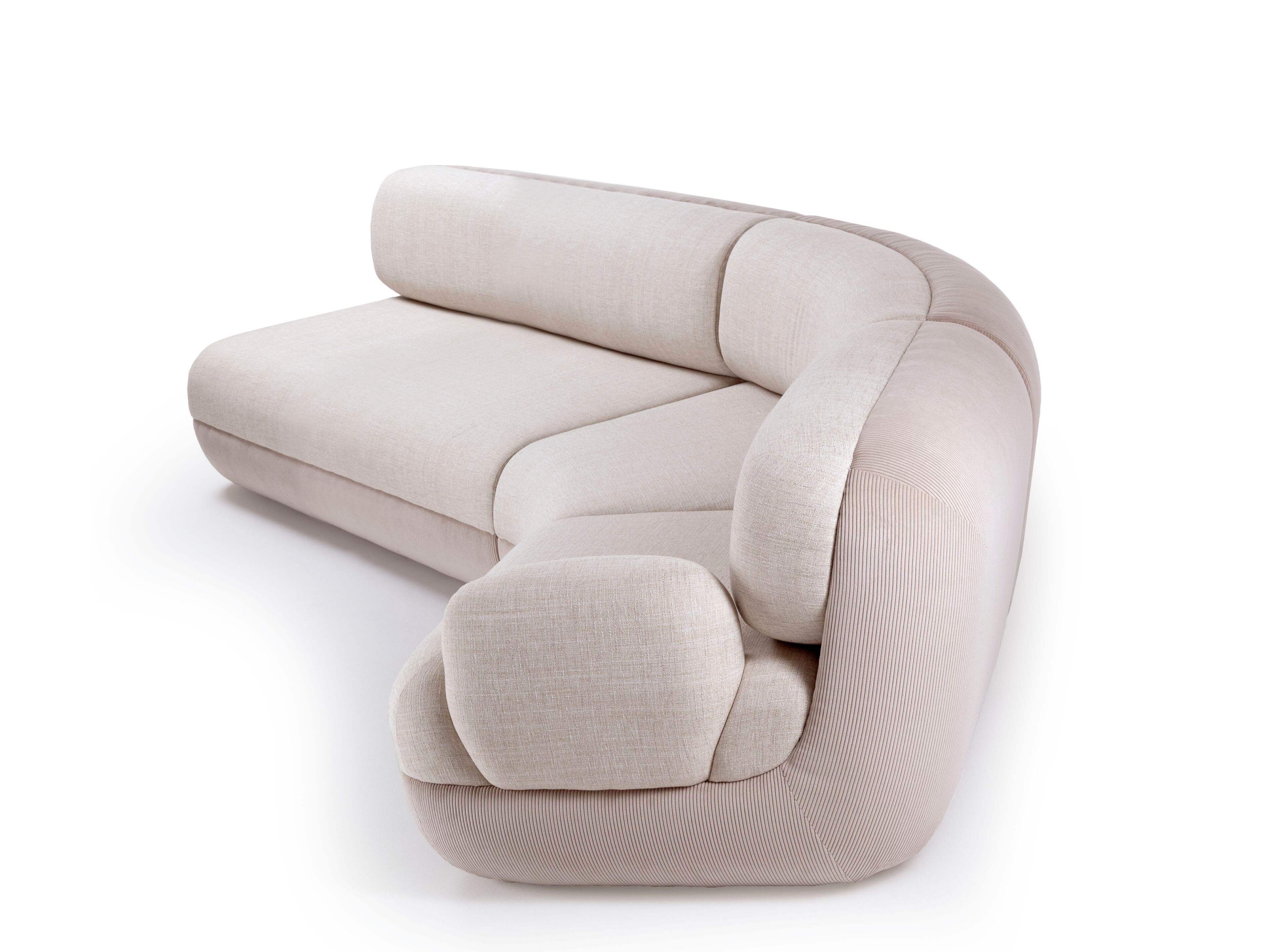 Модульный изогнутый тканевый диван с полуостровом Mambo Unlimited Ideas Mood ARCH-00107718 - Вид №1