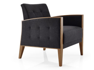 Тканевое кресло capitonné с подлокотниками