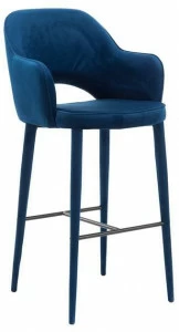 Pols Potten Барный стул высокий из бархата с огнестойкой набивкой Cosy