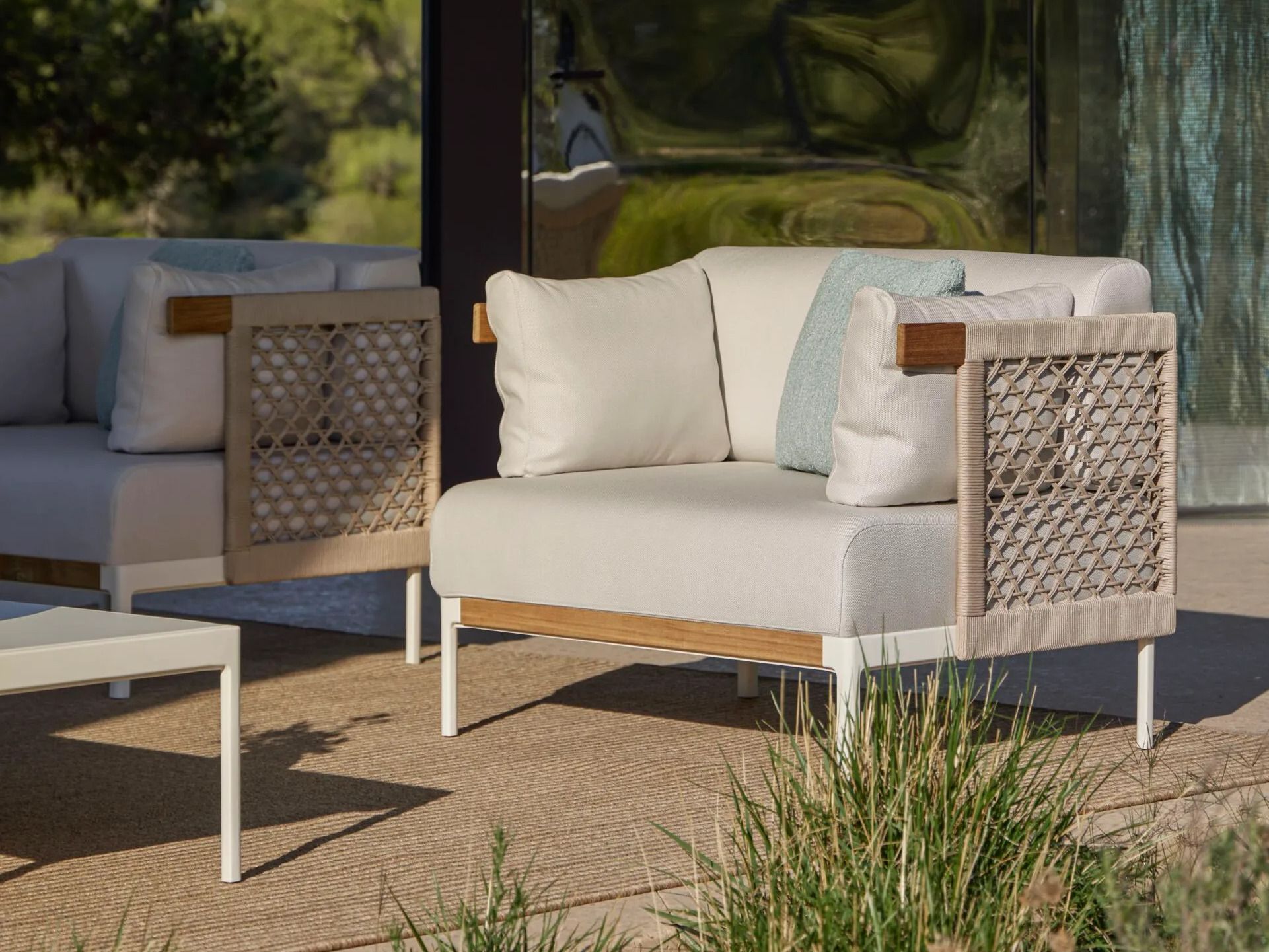 Веревочное и тканевое садовое кресло с подлокотниками POINT Legacy ARCH-00037863 - Вид №11