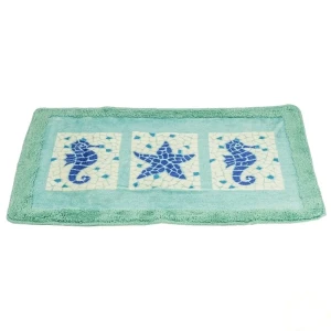 Коврик для ванной комнаты New Path голубой, 60x90 см