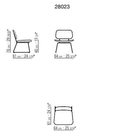 Кожаное кресло для салазок Flexform Echoes S. H ARCH-00153175 - Вид №3