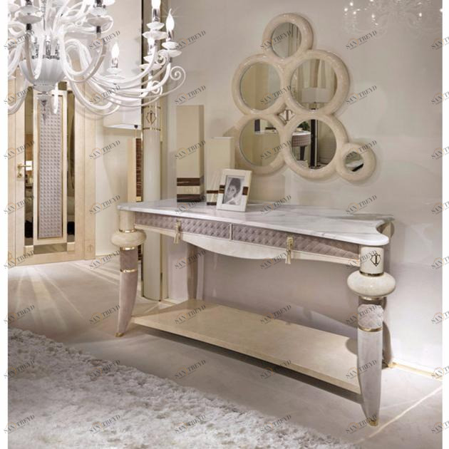 Turri Прямоугольный мраморный столик-консоль с ящиками Caractere sun-id-1453995