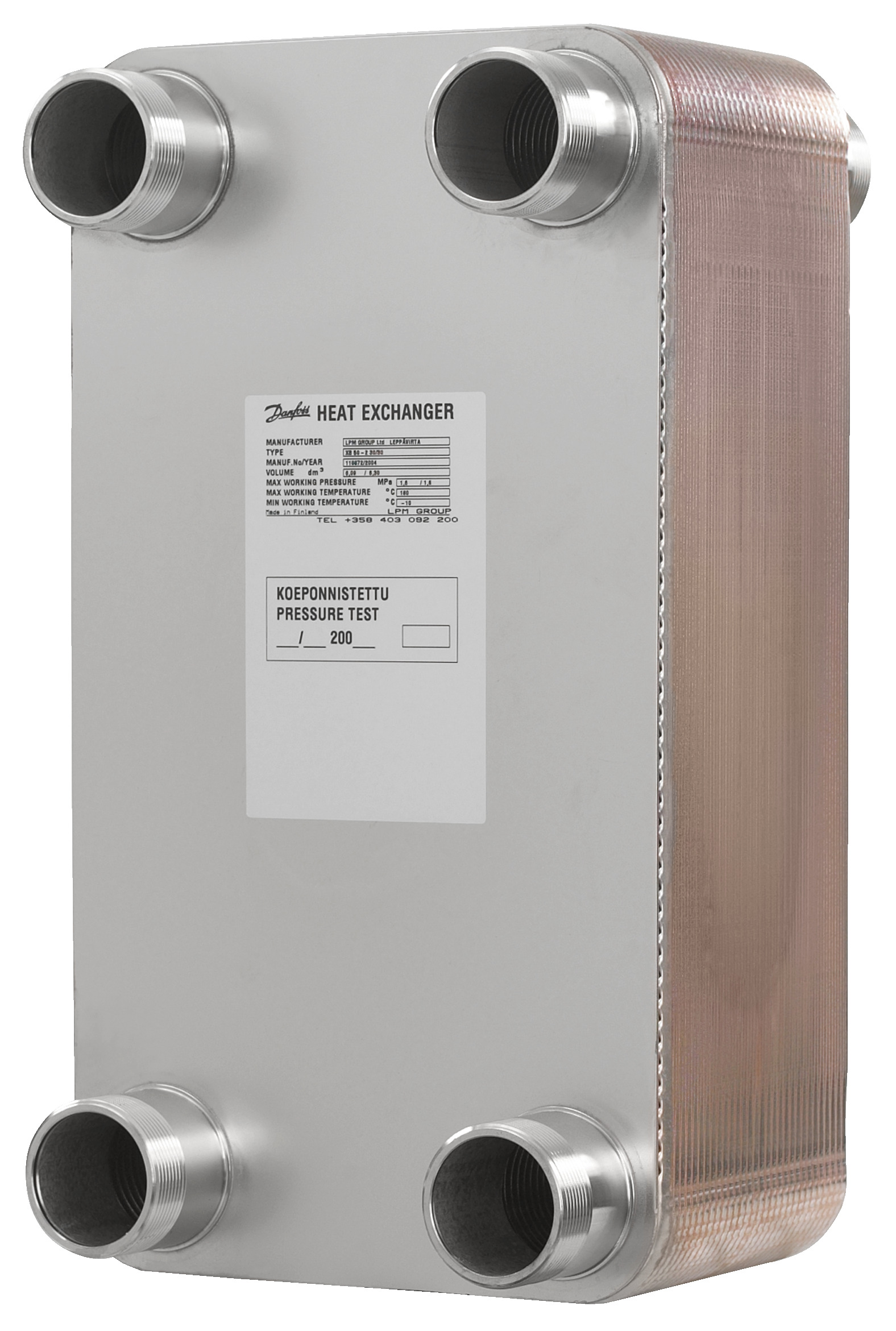 Danfoss Паяный пластинчатый теплообменник серии XB51L XB 51H-1 40 паяный пласт. теплообменник 004B1820  - Вид №8