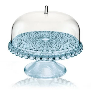 Тортовница круглая 30 см голубая Tiffany S GUZZINI  00-3870221 Голубой
