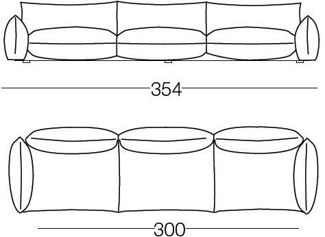 arflex Мягкий 3-х местный диван из ткани Marenco sun-id-1467905 - Вид №5