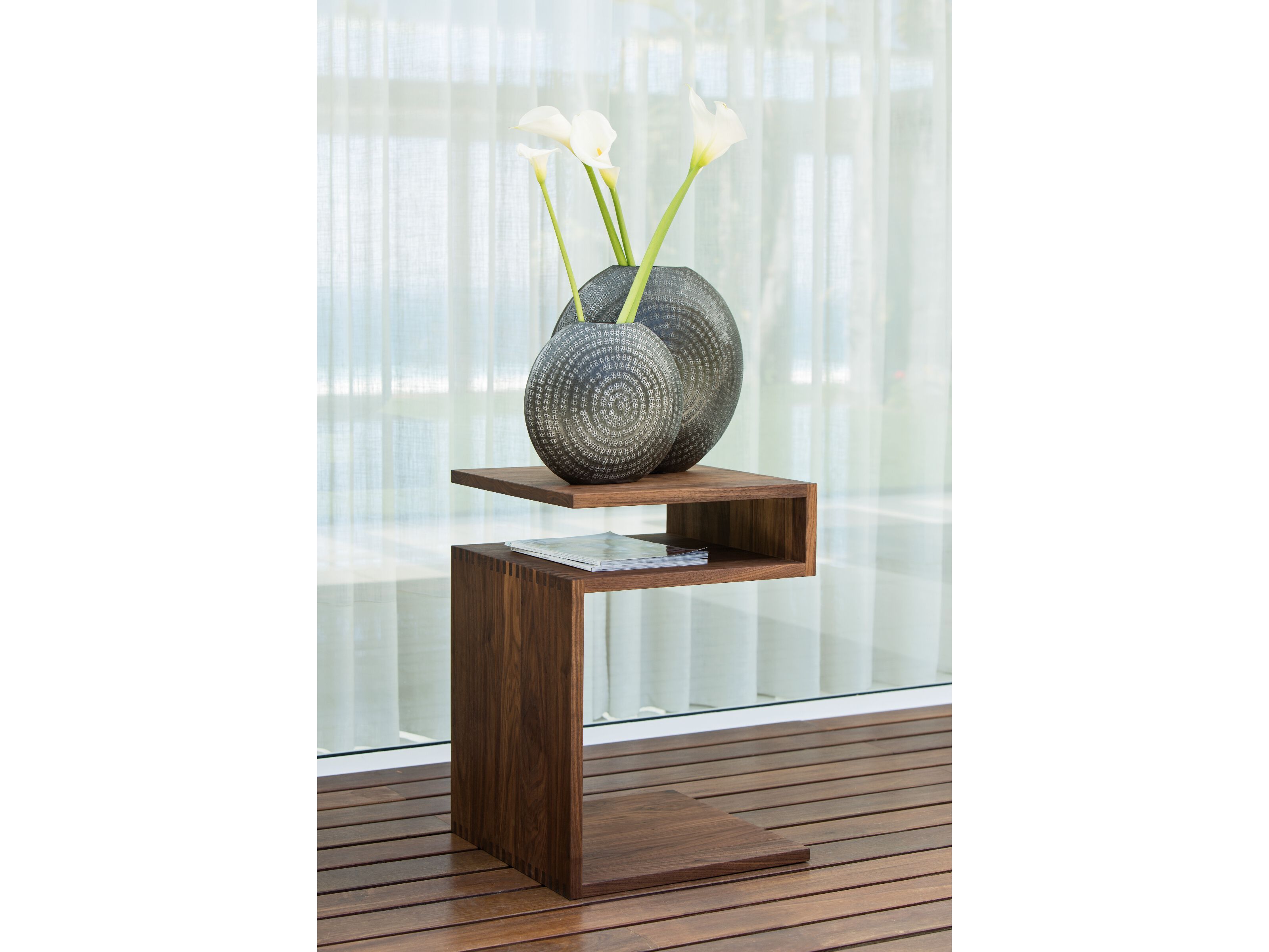 Деревянный журнальный столик с журнальной стойкой LAMBERT DEPOSITO ARCH-00017545 - Вид №2